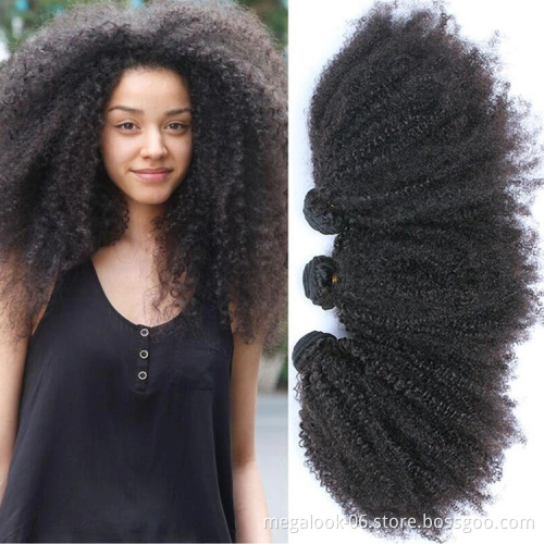 8A Grade Brazilian Afro Kinky Curly Virgin Remy Hair Sew In Weaves For Sale Overseas Fast Free Shipping